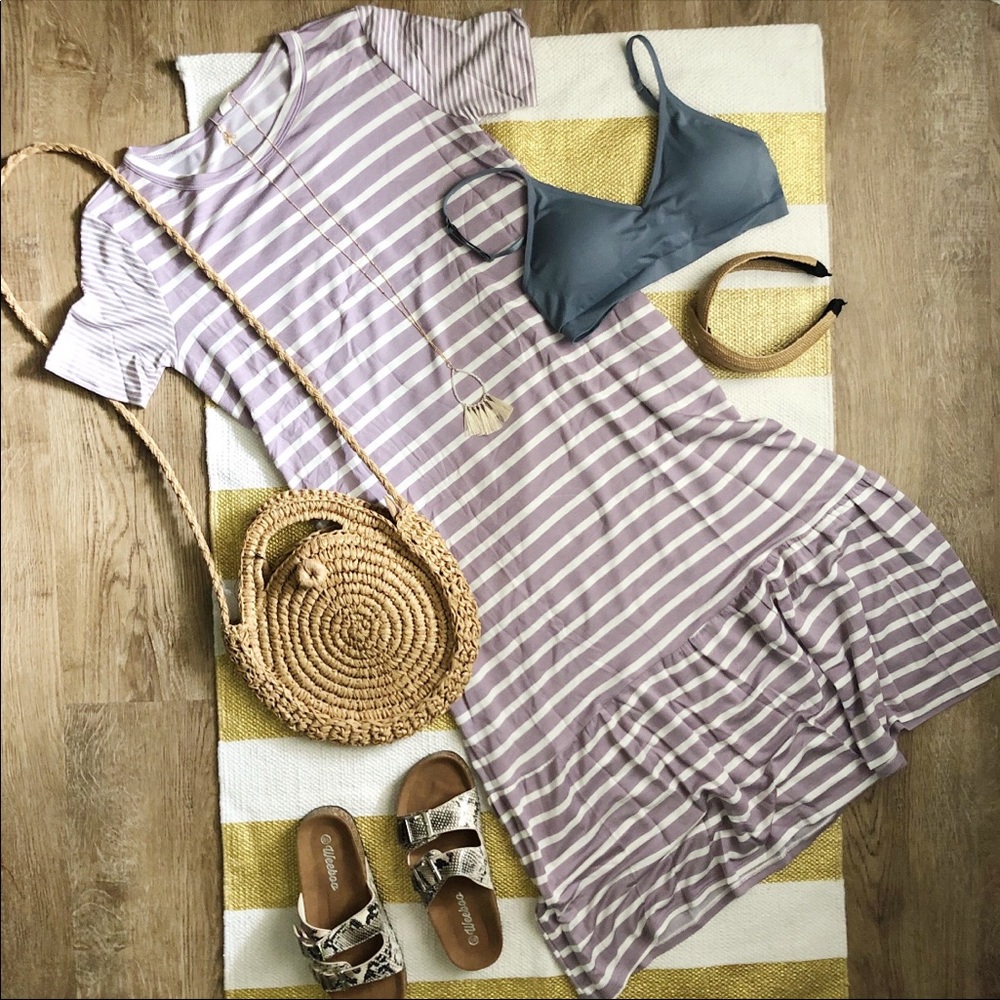 Midi striped dress